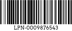 Kód 128 barcode example
