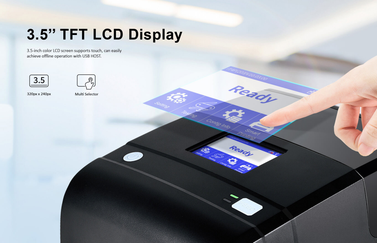 iDPRT iT4R RFID tiskárna štítků s 3,5 palcovým LCD displejem.png